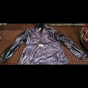NWT PINK blue/purple/black windbreaker